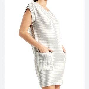 Athleta Women’s Ease Up Sweatshirt Dress striped jersey   Size XS